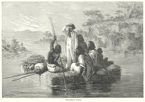 Abessijnse veerboot (gravure) door English School