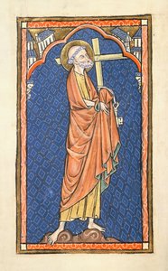 St. Peter, uit de Oscott Psalter, c.1270 door English School