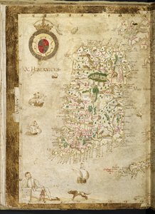 Kaart van Groot-Brittannië en Ierland, uit 