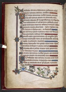 Add MS 24686, f.14v, Jongen op pony met valk die op eend jaagt, c.1284-1316 (perkament) door English School