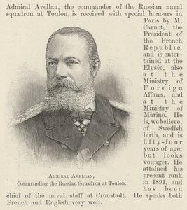 Admiraal Avellan, commandant van het Russische eskader in Toulon door English School