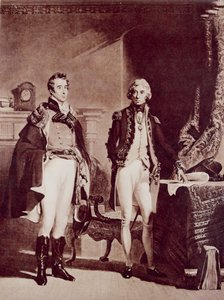 Admiraal Nelson (1758-1805) met kolonel Sir Arthur Wellesley (1769-1852) hertog van Wellington door English School