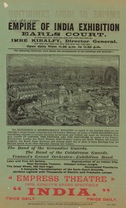 Advertentie voor Empire of India Tentoonstelling, Earls Court