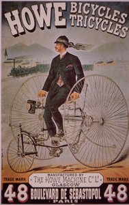 Advertentie voor Howe-fietsen (kleur litho)