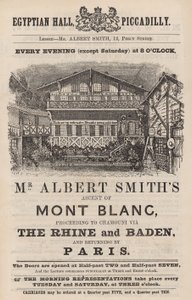Advertentie voor optreden van Mr Albert Smith in de Egyptian Hall