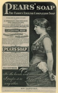 Advertentie voor Pears Soap met actrice Lillie Langtry