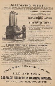 Advertentie voor Phantasmagoria Lantaarns