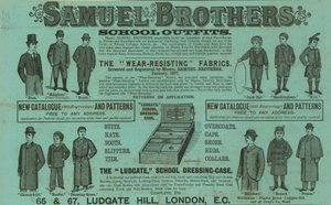 Advertentie voor Samuel Brothers, Ludgate Hill, Londen door English School