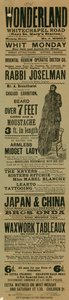 Advertentie voor Wonderland, Whitechapel Road, Londen