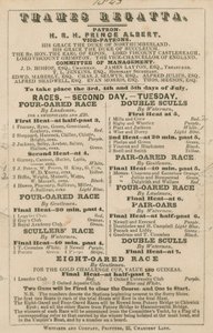 Advertentie voor de Thames Regatta, 1843 door English School