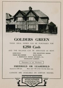 Advertentie voor de aankoop van een huis in Golders Green door English School