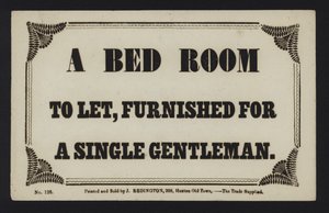 Advertentie: Een slaapkamer te huur, gemeubileerd voor een enkele heer door English School