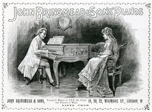 Advertentie, John Brinsmead and Sons Pianos, Illustratie voor The Graphic, 4 juli 1891 (gravure)