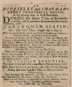 Advertentie voor Bartholomew Fair