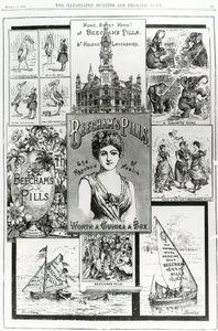 Advertentie voor Beechams Pills, de Rozenknop van Gezondheid, 1890