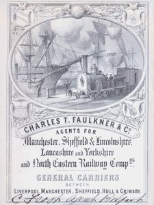 Advertentie voor Charles T Faulkner and Company, agenten voor spoorwegmaatschappijen door English School