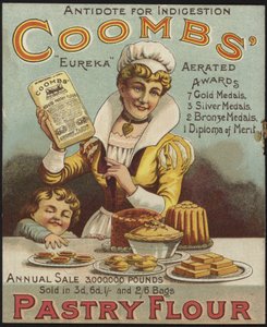 Advertentie voor Coombs Pastry Flour door English School