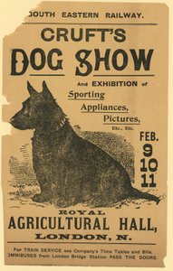 Advertentie voor Crufts Hondenshow door English School