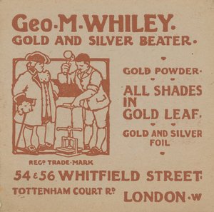 Advertentie voor George M Whiley