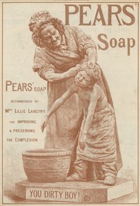 Advertentie voor Pears Soap door English School