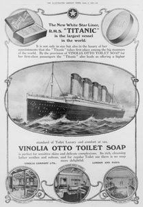 Advertentie voor Vinolia Otto Toiletzeep, zoals gebruikt op de 
