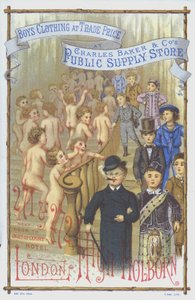 Advertentie voor jongenskleding van Charles Baker & Co
