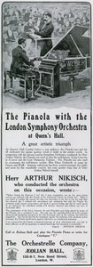 Advertentie voor pianola door English School