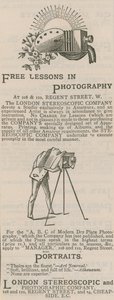 Advertentie voor de London Stereoscopic and Photographic Company door English School