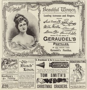 Advertentiespread uit The Graphic Christmas Number 1896 door English School