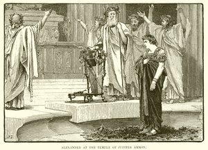 Alexander bij de tempel van Jupiter Ammon