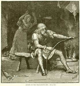 Alfred in de hut van de veehouder