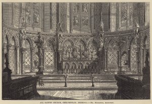 Allerheiligenkerk, Cheltenham, Reredos (gravure) door English School