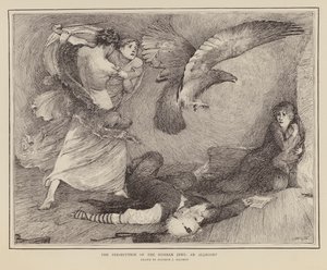 Allegorie die de vervolging van de Russische Joden toont