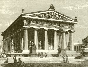 Een vroege Dorische tempel: Het heiligdom van Poseidon in Paestum door English School