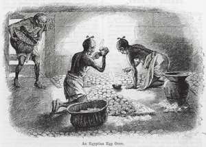 An Egyptian Egg Oven (engraving) door English School