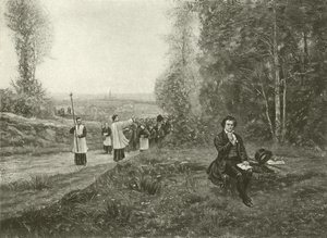 Een anekdote over Beethoven (gravure) door English School