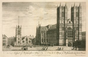 Een oostelijk aanzicht van Westminster Abbey, Londen
