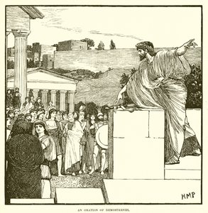 Een redevoering van Demosthenes