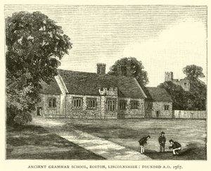 Oude Grammatica School, Boston, Lincolnshire, opgericht AD 1567 door English School