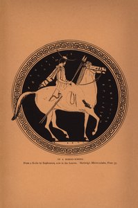 Oudgrieks onderwijs: In een manege (litho)