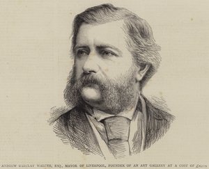 Andrew Barclay Walker, Esquire, Burgemeester van Liverpool, Oprichter van een Kunstgalerij voor een Kosten van £20000 (gravure)