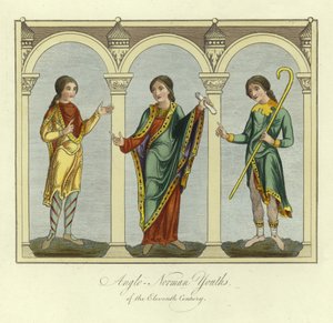 Angelsaksische jongeren van de 11e eeuw door English School