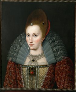 Anne van Denemarken, koningin van Engeland, vrouw van Jacobus I van Engeland ... (schilderij op doek)