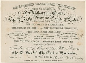 Jubileumdiner voor de Governesses Benevolent Institution, 1875 door English School