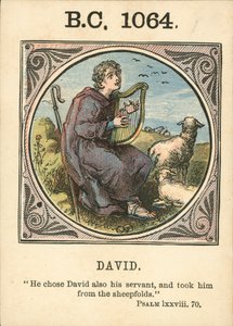 Anno Mundi: BC 1064, David (kleurenlitho) door English School