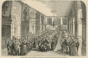 Jaarlijks diner van de gouverneurs van Bridewell en Bethlehem Ziekenhuizen door English School