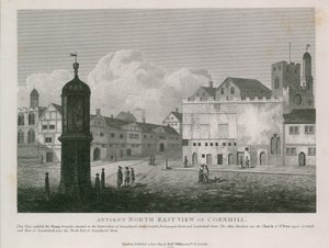 Oude noordoostelijke aanzicht van Cornhill door English School