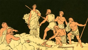 Antigone en het lichaam van Polynices door English School