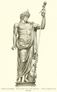 Antinous als Bacchus. Beeld gevonden in de Villa Hadriana. (Vaticaan, ronde zaal, nr. 540)