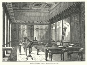Antiquarische Kamer, Register House (gravure) door English School